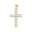 Colgante Cruz en Oro 18K con Circonitas – Brillo y Elegancia Atemporal